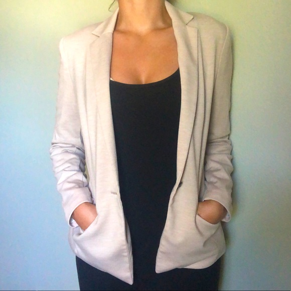 H&M Jackets & Blazers - Light Pink Cotton Blazer